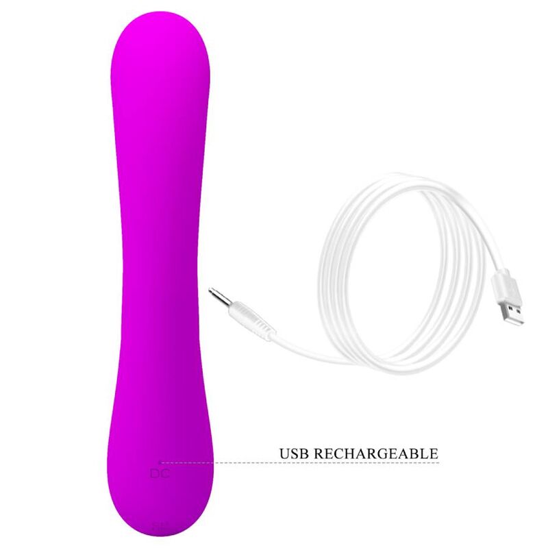 PRETTY LOVE - VIBRATORE SINCERO E ONDE STIMOLANTI PER IL CLITORIDE SILICONE VIOLA