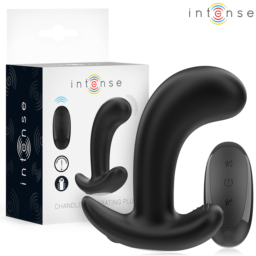 INTENSE - CHANDLER ANAL PLUG 10 VIBRAZIONI NERO TELECOMANDO