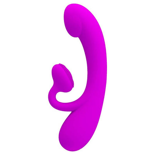 PRETTY LOVE - VIBRATORE SINCERO E ONDE STIMOLANTI PER IL CLITORIDE SILICONE VIOLA