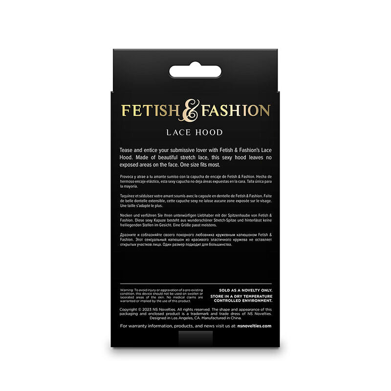 NS NOVELTIES - FETISH & FASHION CAPPUCCIO IN PIZZO BIANCO