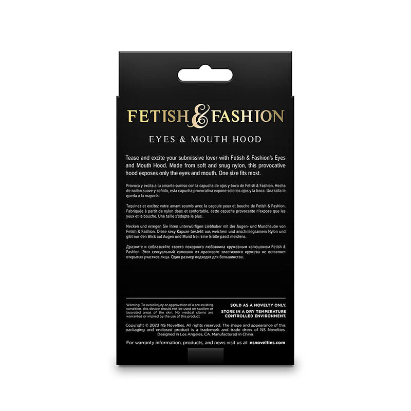 NS NOVELTIES - FETISH & FASHION OCCHI E BOCCA CAPPUCCIO NYLON BIANCO